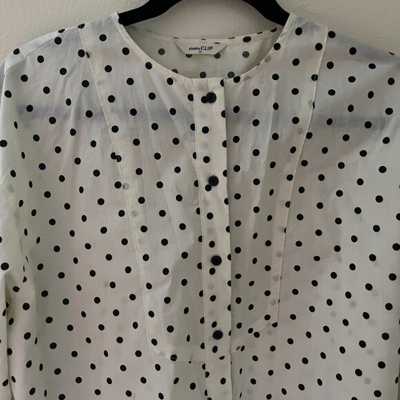 Dotted Buttoned Blouse (Studio Clip, Japan) - Picture 2 of 7